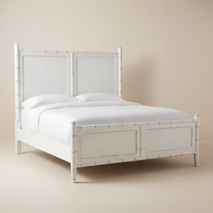 WHITE HERON BAMBOO PANEL BED