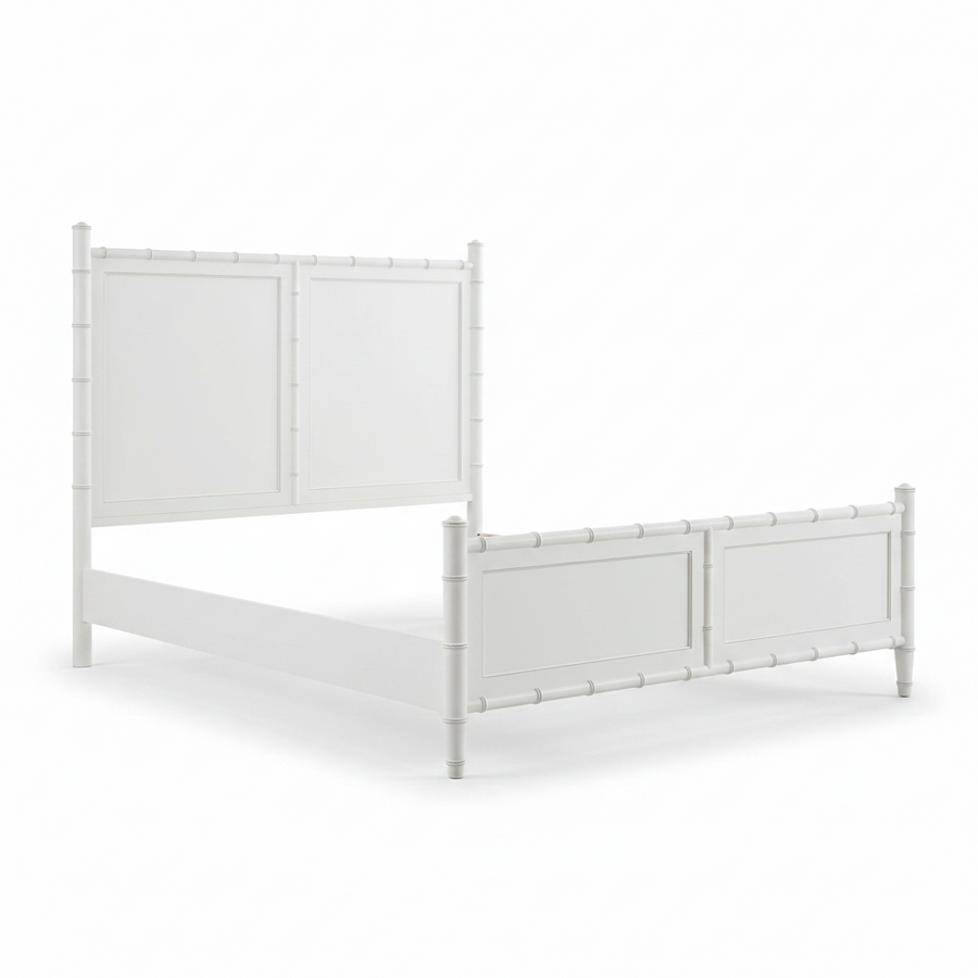 WHITE HERON BAMBOO PANEL BED