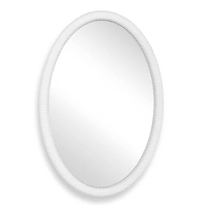 BALI WHITE OVAL VANITY MIRROR
