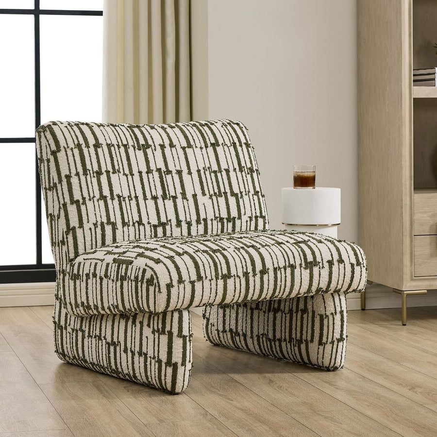 Patterned chair isolated on a studio white background