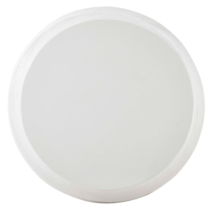 WINDED WHITE CONCRETE COFFEE TABLE