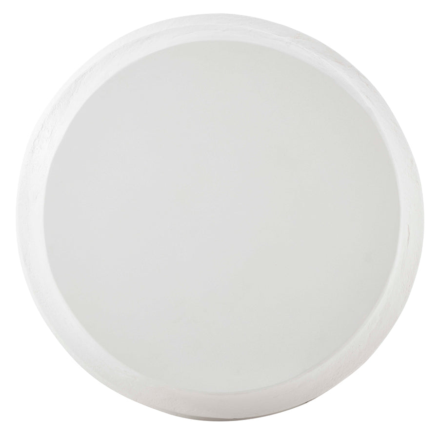 WINDED WHITE CONCRETE COFFEE TABLE