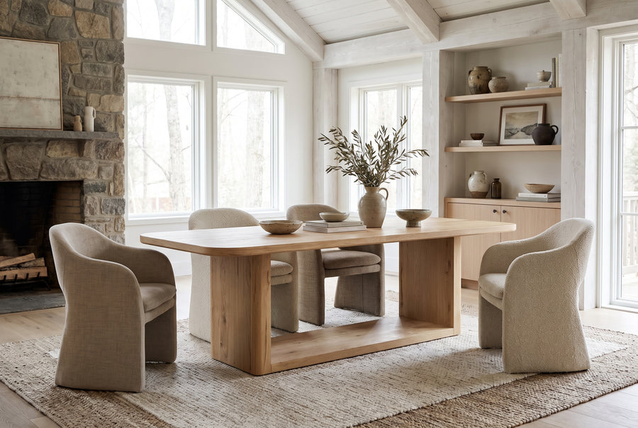 WINSTON RUSTIC OAK DINING TABLE