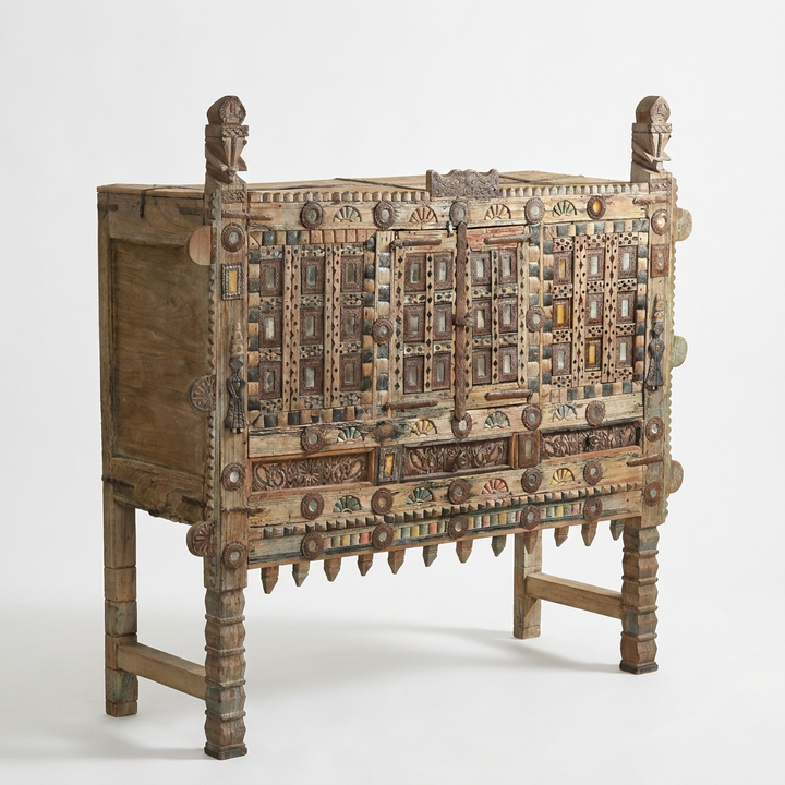 ANTIQUE INDIAN DAMCHIYA CABINET