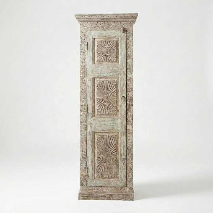 ALMIRAH ANTIQUE CARVED WOOD CABINET