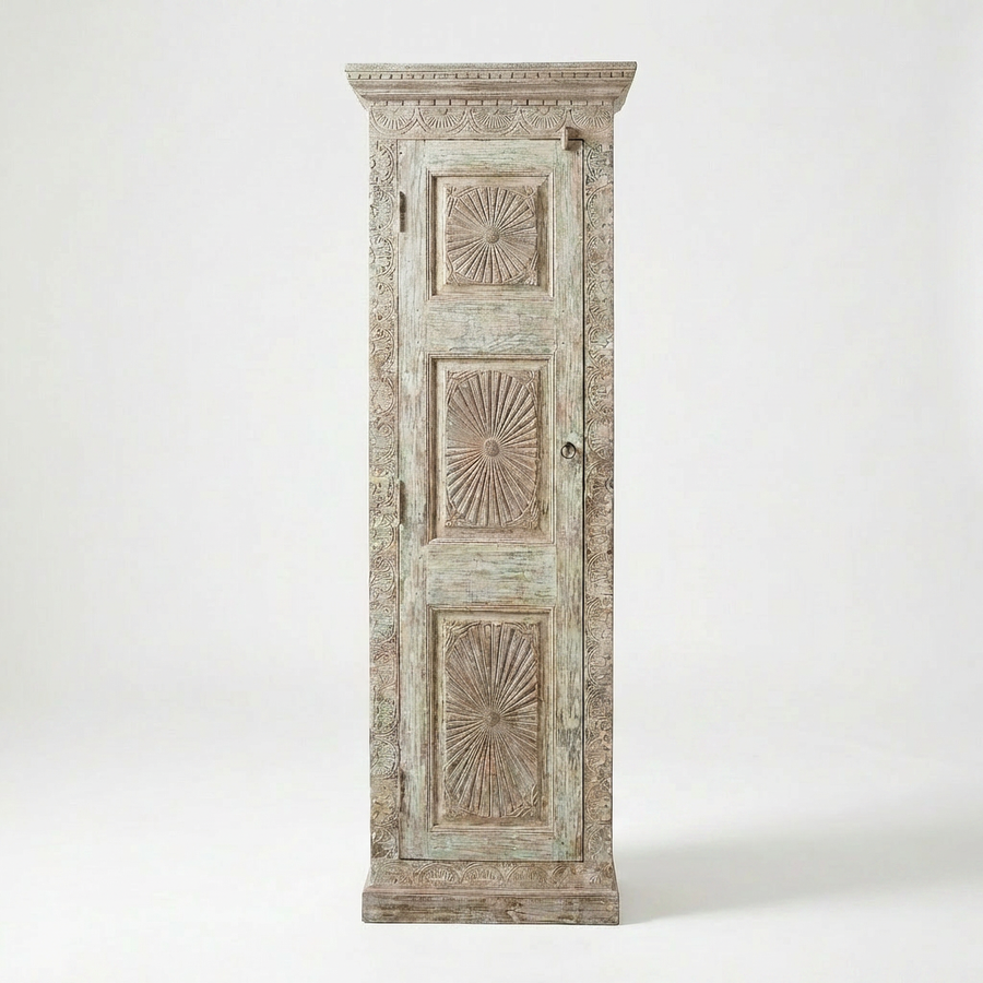 ALMIRAH ANTIQUE CARVED WOOD CABINET