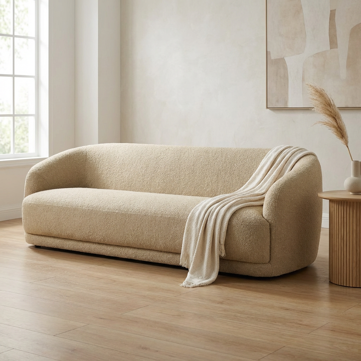 YULI BOUCLE UPHOLSTERED SOFA