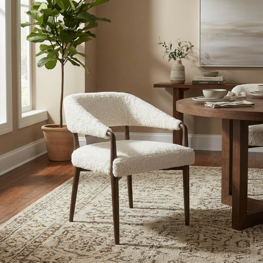 AUSTIN SHEARLING DINING CHAIR