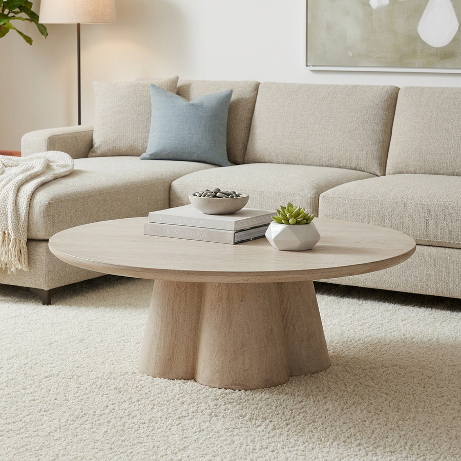 ZAYA NATURALIST ROUND COFFEE TABLE