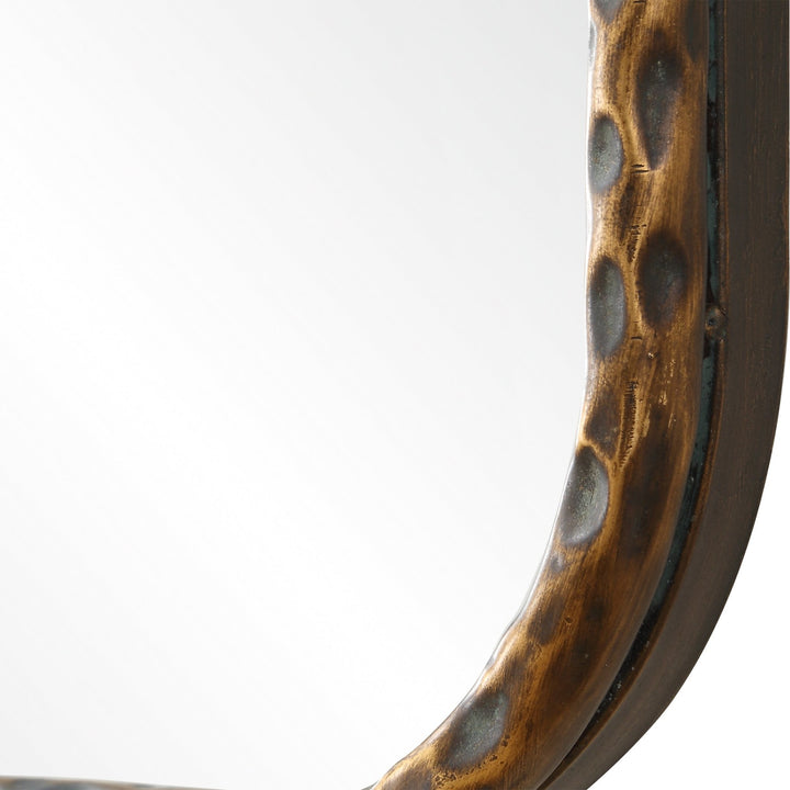 A LITTLE KNOTTY BRONZE VANITY MIRROR