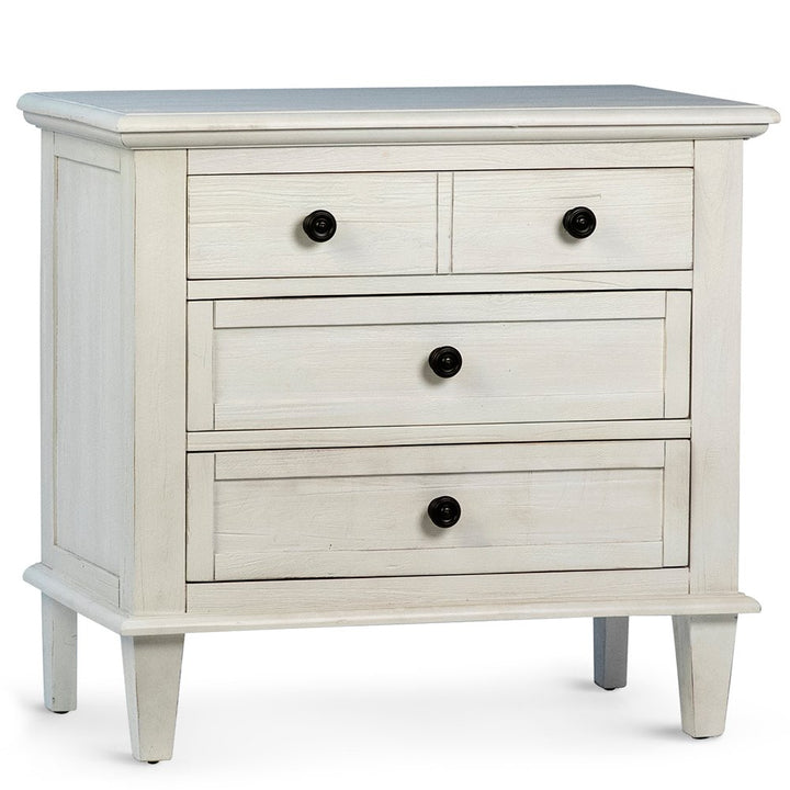 ABBY WHITE WASHED ACACIA BEDSIDE CHEST