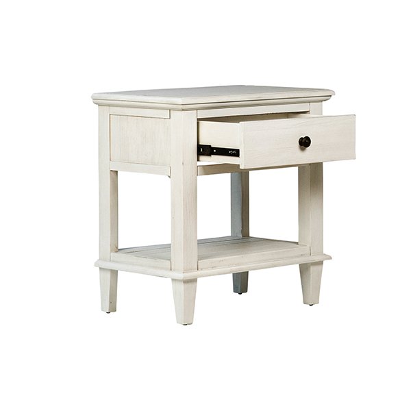 ABBY WHITE WASHED ACACIA NIGHTSTAND