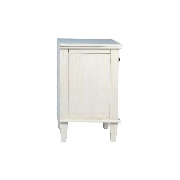 ABBY WHITE WASHED ACACIA BEDSIDE CHEST