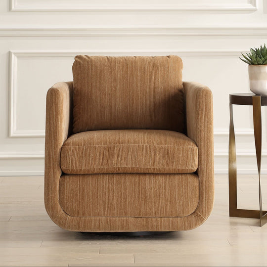 ABOUND CHENILLE UPHOLSTERED SWIVEL CHAIR