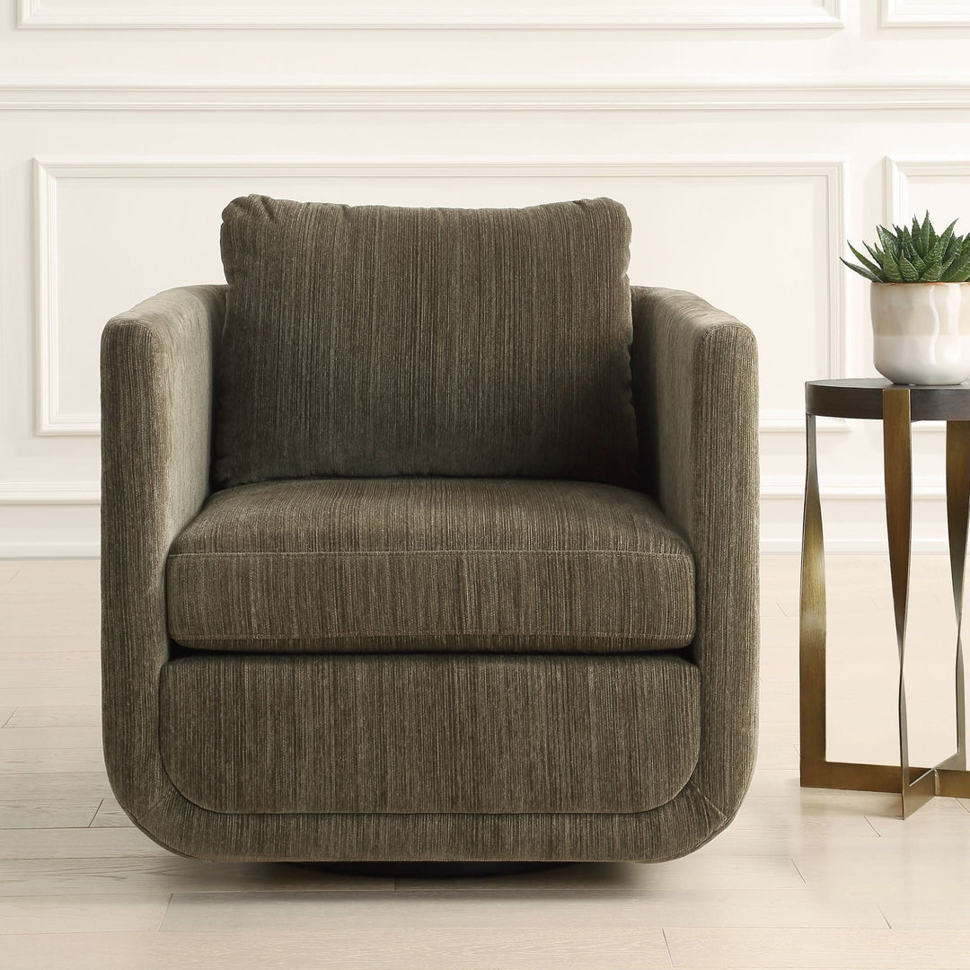 ABOUND CHENILLE UPHOLSTERED SWIVEL CHAIR