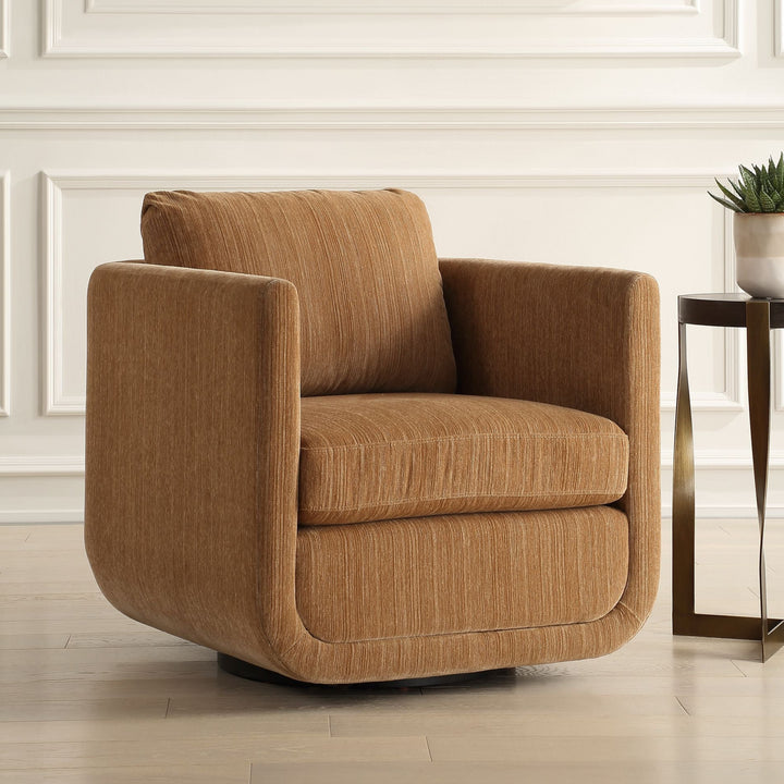 ABOUND CHENILLE UPHOLSTERED SWIVEL CHAIR