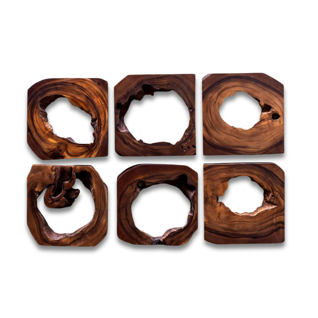 ADALI WOOD WALL ART | SET OF 6