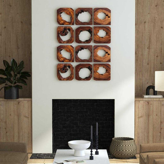 ADALI WOOD WALL ART | SET OF 6