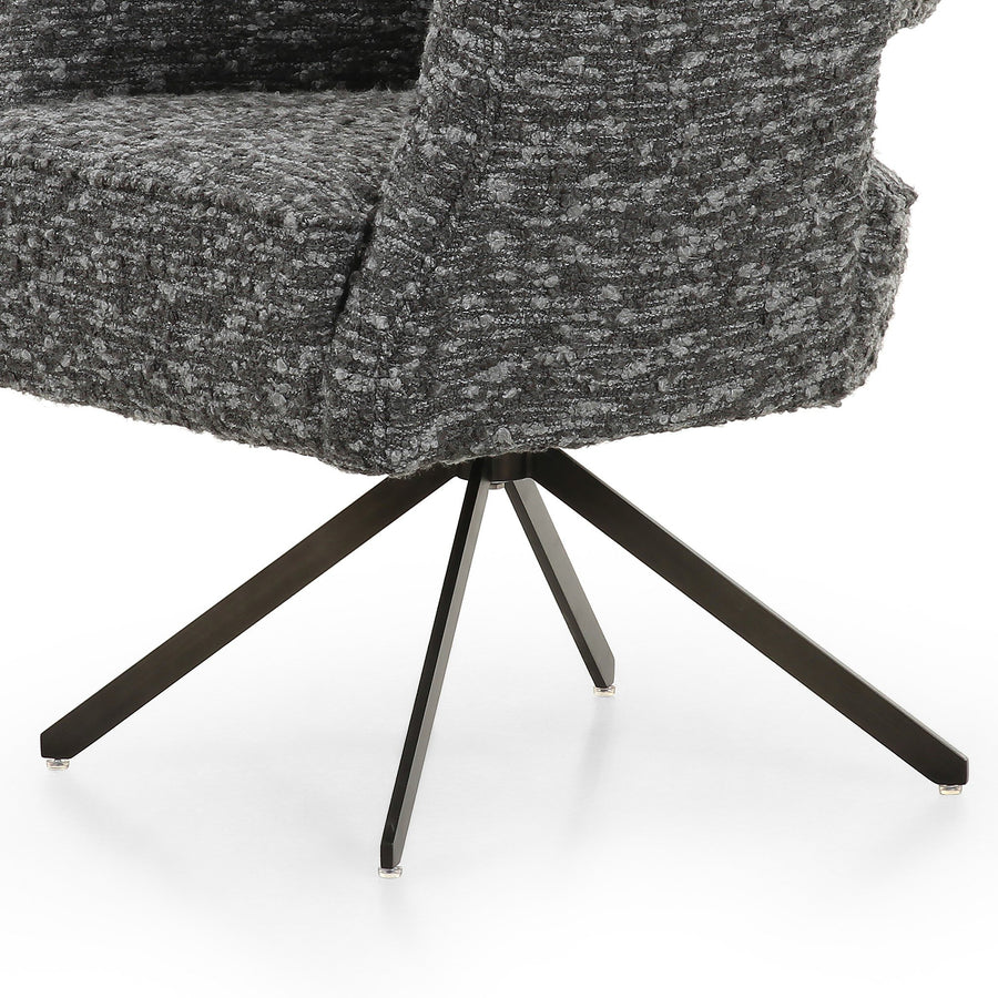 ADARA SWIVEL CHAIR: SOLEMA CHARCOAL