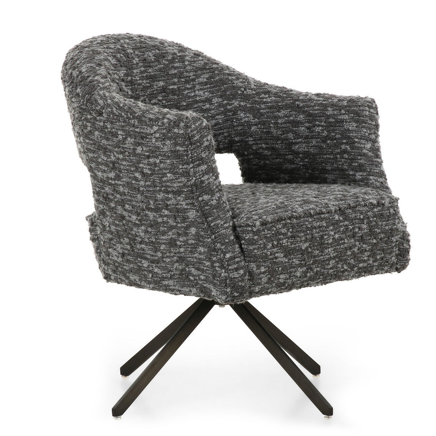 ADARA SWIVEL CHAIR: SOLEMA CHARCOAL