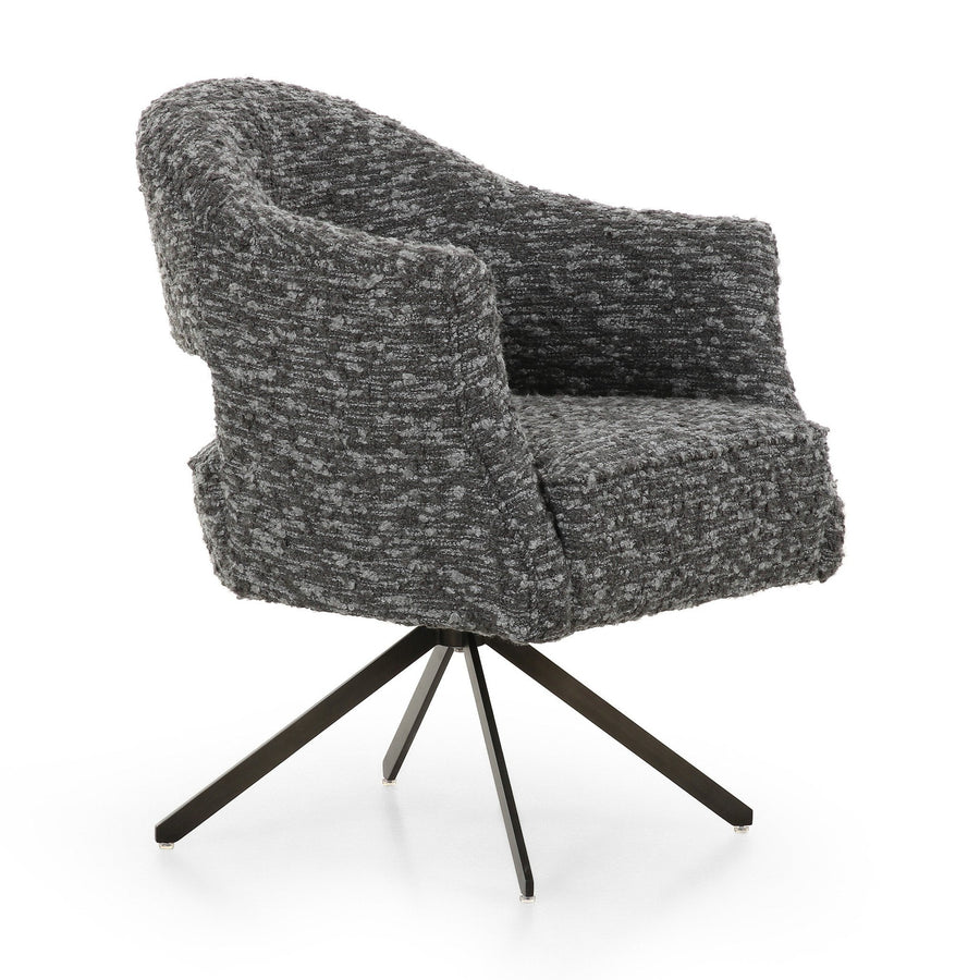 ADARA SWIVEL CHAIR: SOLEMA CHARCOAL