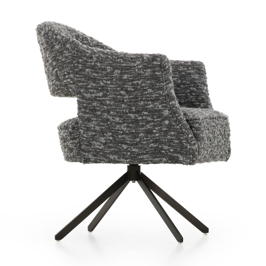 ADARA SWIVEL CHAIR: SOLEMA CHARCOAL