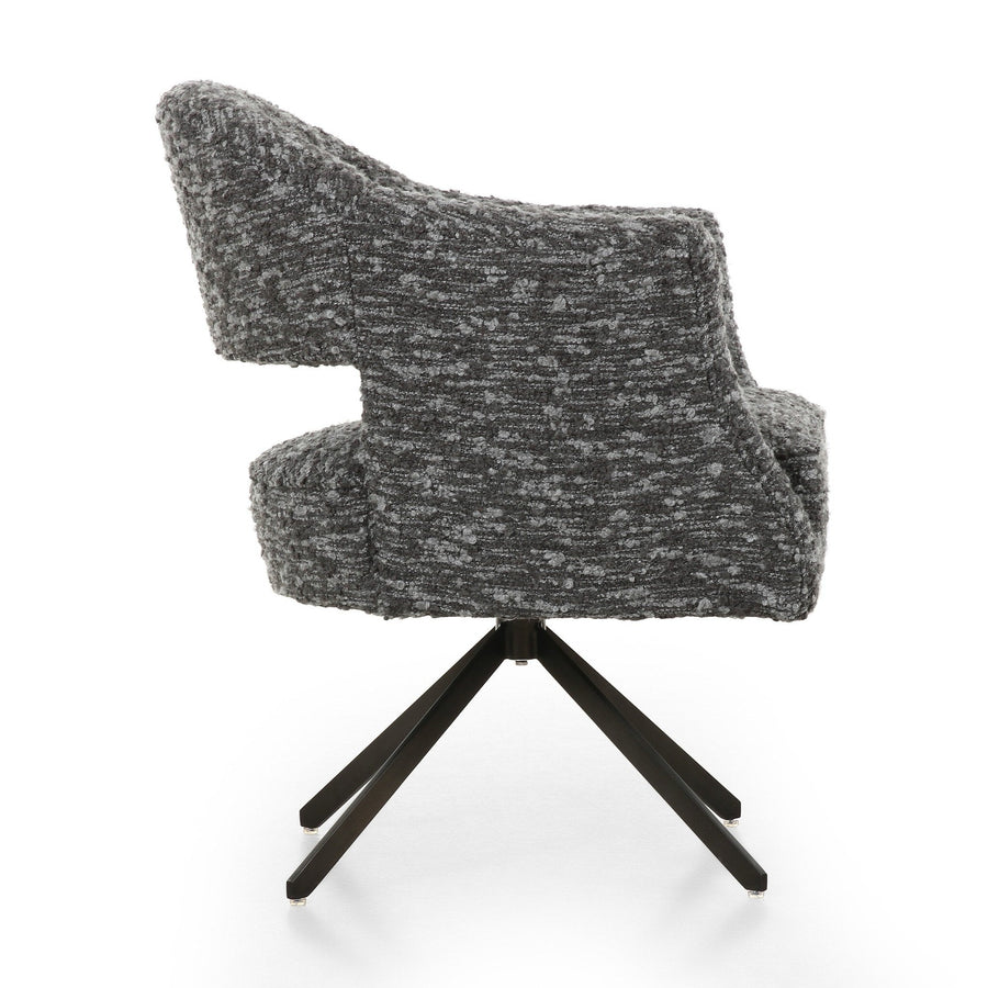 ADARA SWIVEL CHAIR: SOLEMA CHARCOAL