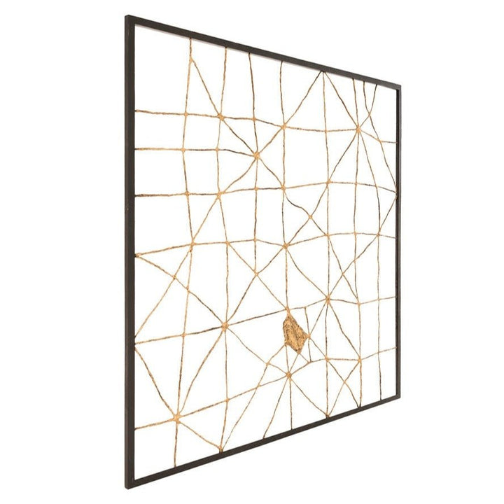 AGED BRASS MESH METAL WALL ART