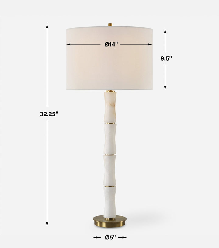 ALABASTER MARBLE TABLE LAMP