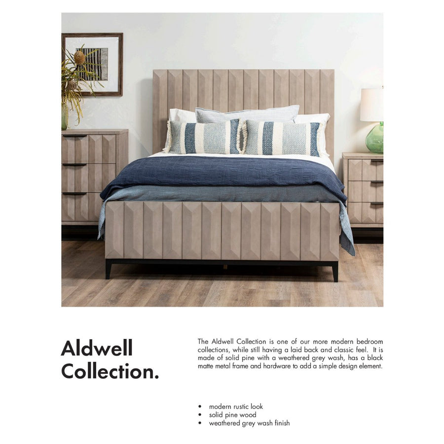 ALDWELL GREY WASH PANEL BED