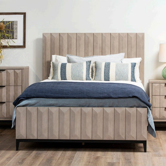 ALDWELL GREY WASH PANEL BED