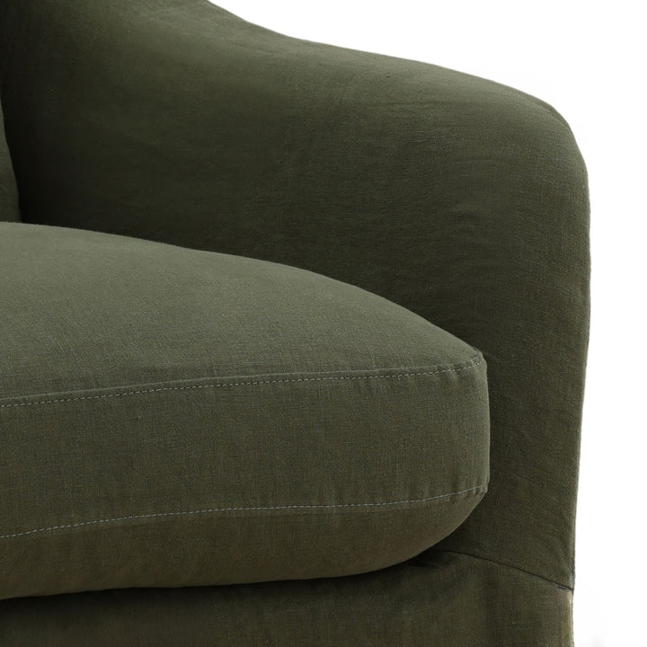 ALMA LINEN SLIPCOVER SWIVEL CHAIR