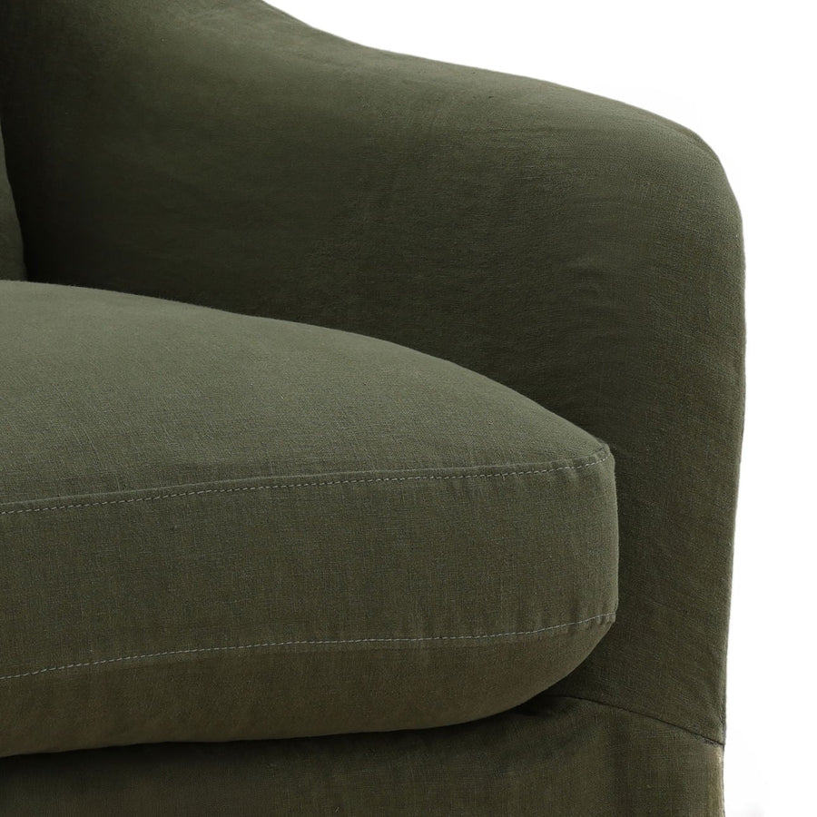 ALMA LINEN SLIPCOVER SWIVEL CHAIR
