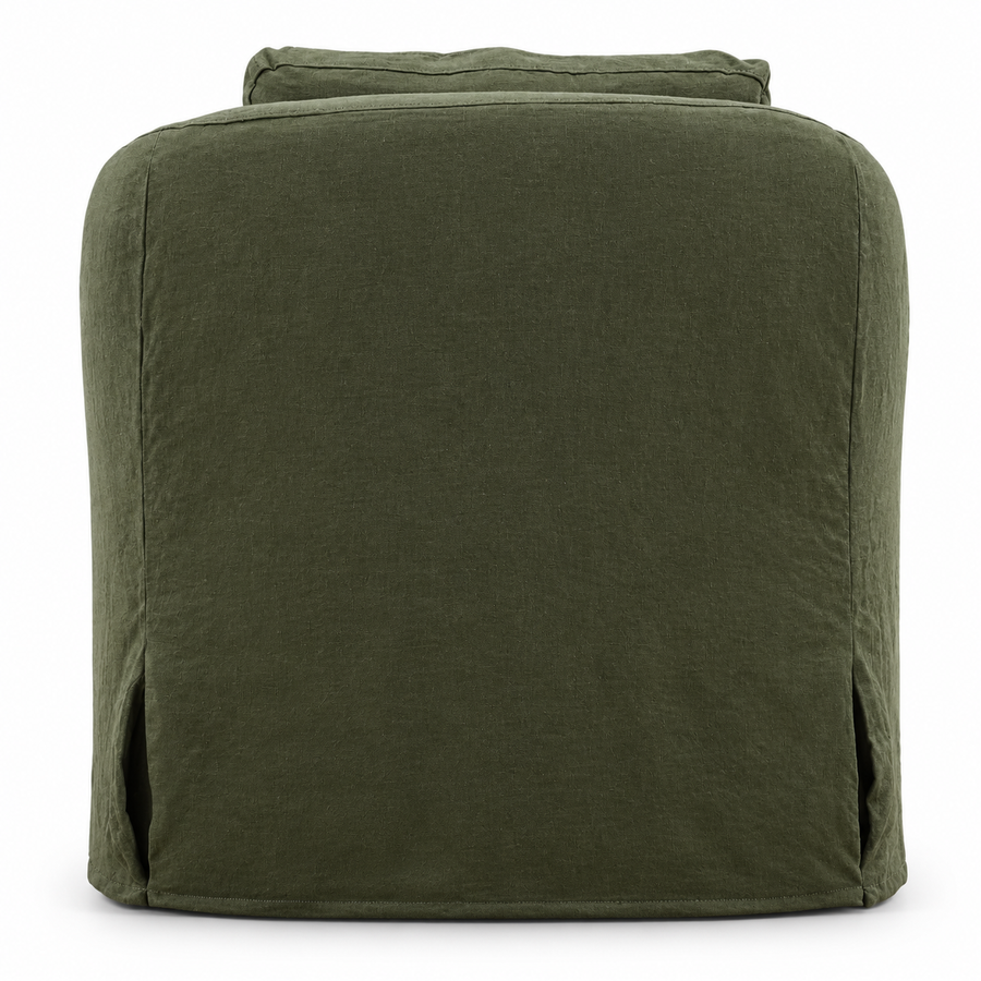 ALMA LINEN SLIPCOVER SWIVEL CHAIR