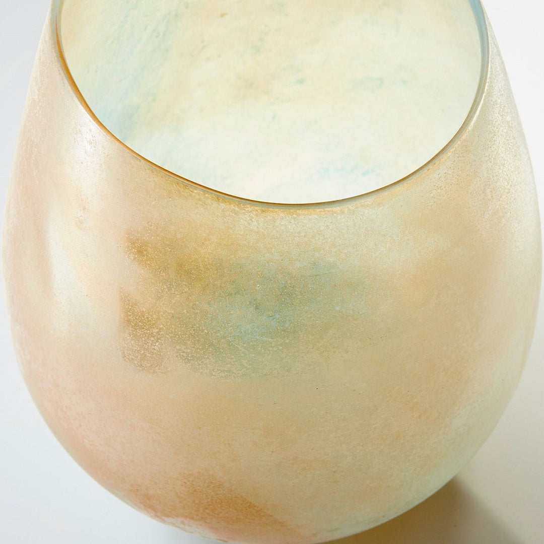 AMBER SCAVO IRIDESCENT BLUB VASE