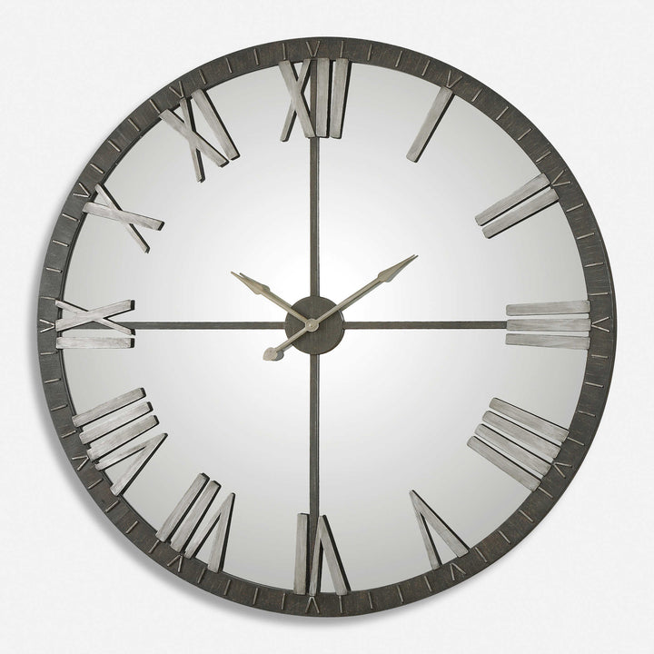 AMOS 60" MIRRORED WALL CLOCK