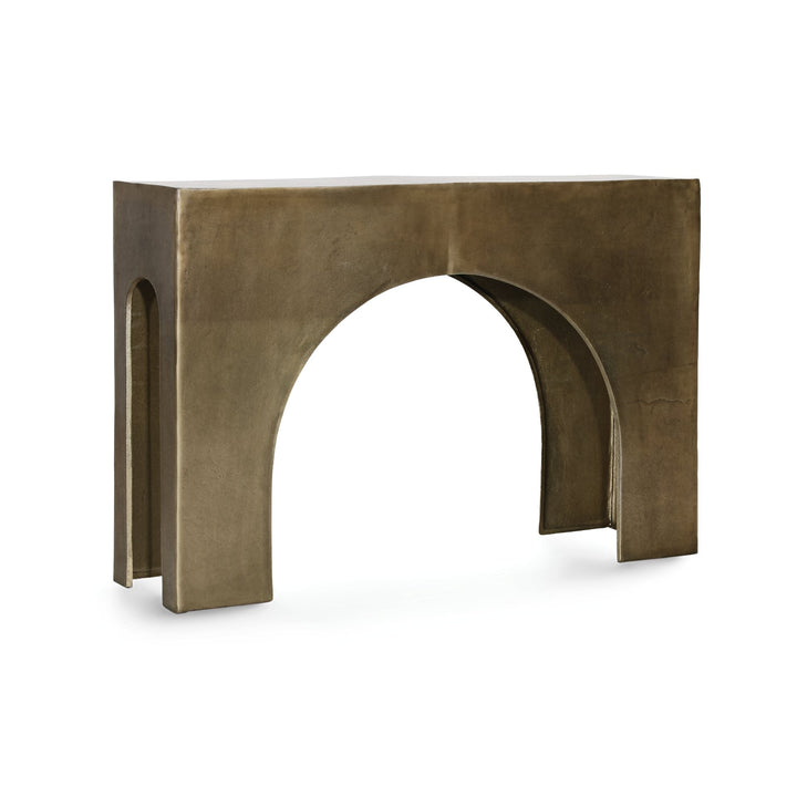 ANTIQUE BRASS ARCH CONSOLE