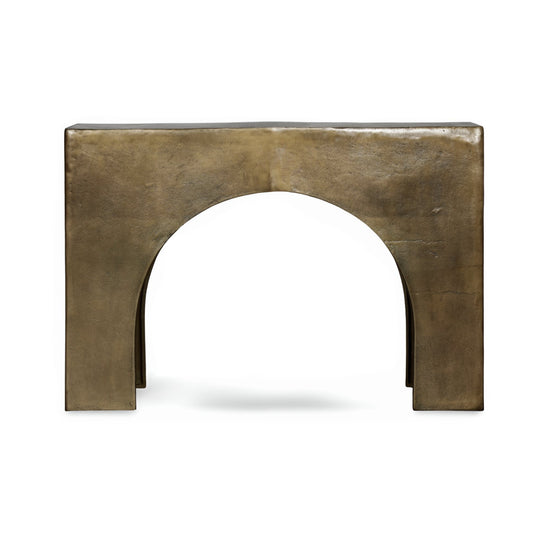 ANTIQUE BRASS ARCH CONSOLE