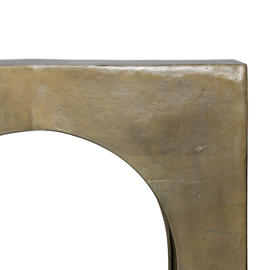 ANTIQUE BRASS ARCH CONSOLE