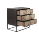 ANTIQUE OAK MOSAIC NIGHTSTAND