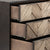 ANTIQUE OAK MOSAIC NIGHTSTAND