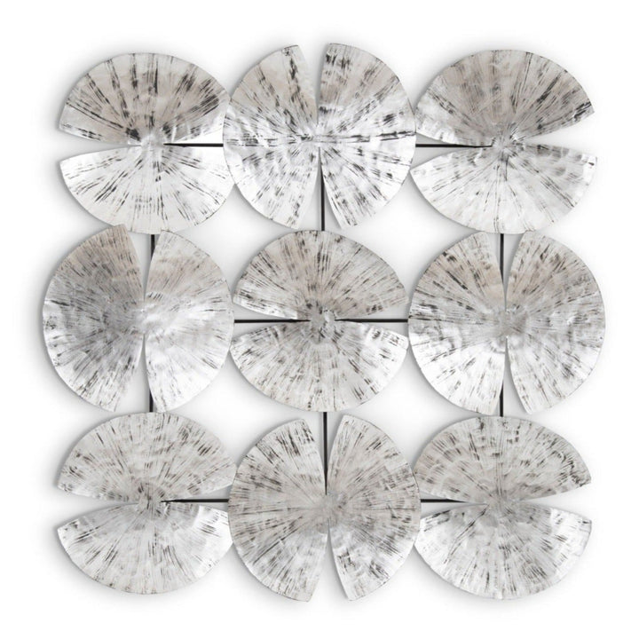 ANTIQUE SILVER GINKGO LEAF WALL ART