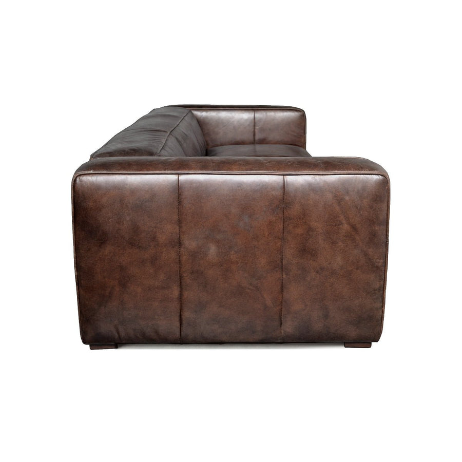 ANTWERP CIGAR BROWN LEATHER SOFA