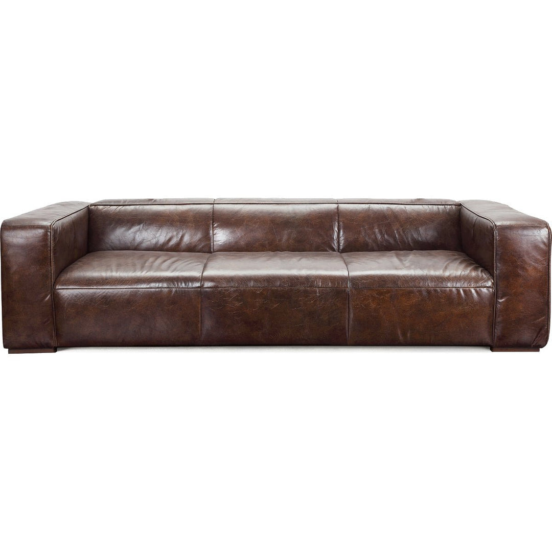 ANTWERP CIGAR BROWN LEATHER SOFA