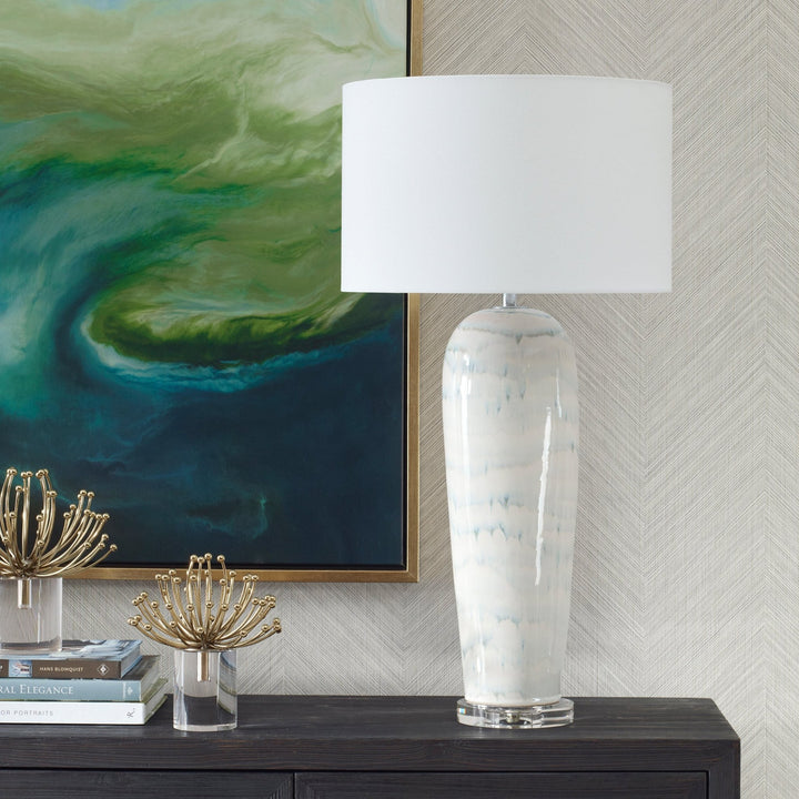 ARDEN WHITE GLAZE TABLE LAMP