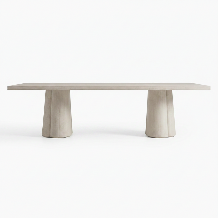 ARIEL WHITEWASHED DINING TABLE