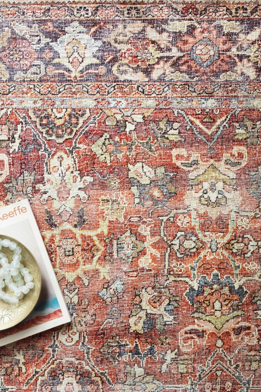 ARJUN VINTAGE PRINT FLAT RUG: SPICE