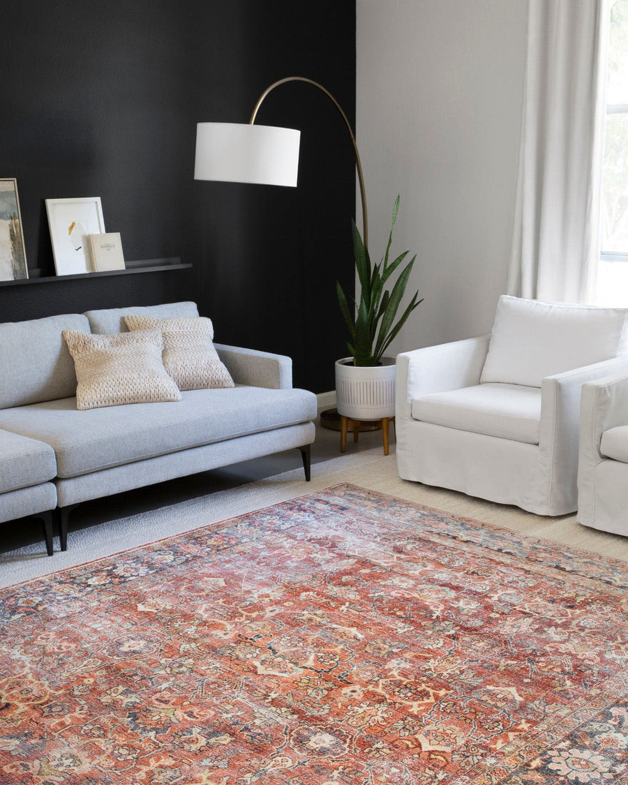 ARJUN VINTAGE PRINT FLAT RUG: SPICE