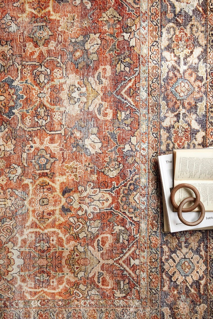 ARJUN VINTAGE PRINT FLAT RUG: SPICE