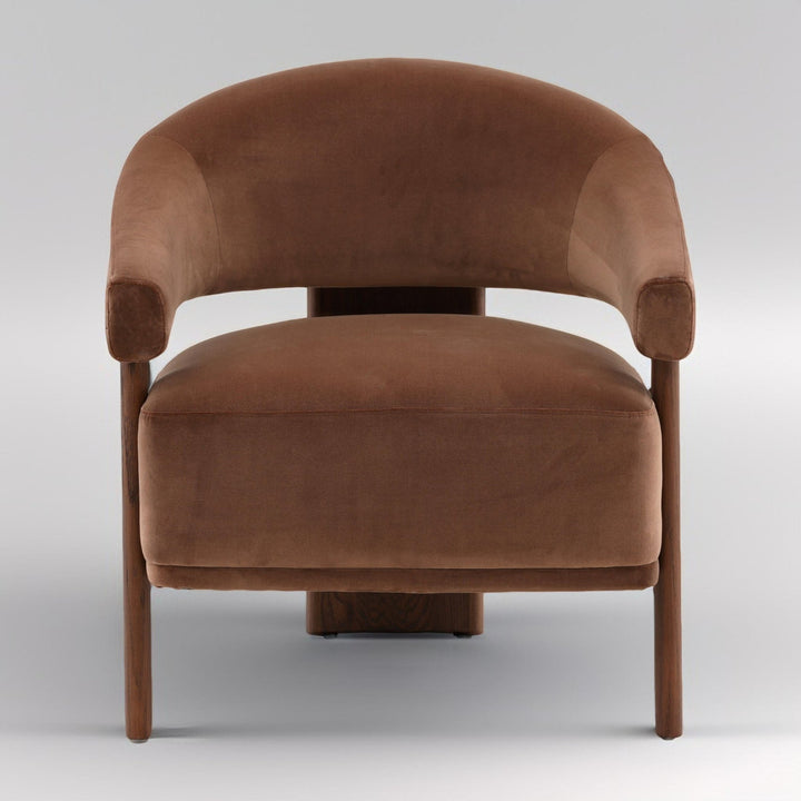 ARNIE CHOCOLATE VELVET ACCENT CHAIR